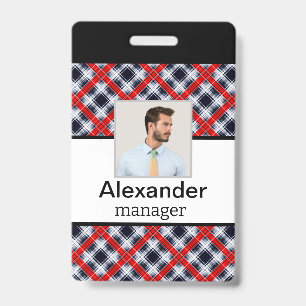 Seamless checkered plaid lined abstract pattern re badge