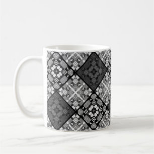Seamless chequered plaid abstract squares geometri coffee mug