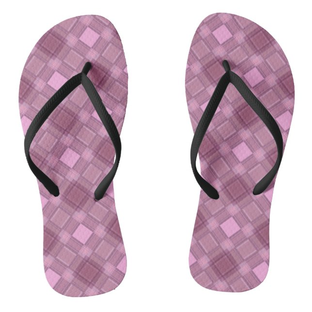 Seamless chequered plaid abstract squares geometri flip flops (Footbed)