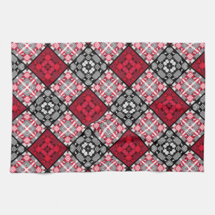Seamless chequered plaid abstract squares geometri kitchen towel