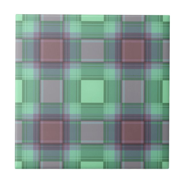 Seamless chequered plaid abstract squares geometri tile (Front)
