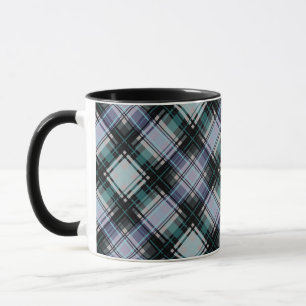 Seamless chequered plaid lined abstract pattern bl mug
