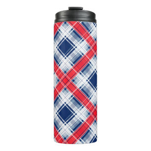 Seamless chequered plaid lined abstract pattern bl thermal tumbler