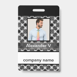 Seamless chequered plaid lined abstract pattern re badge
