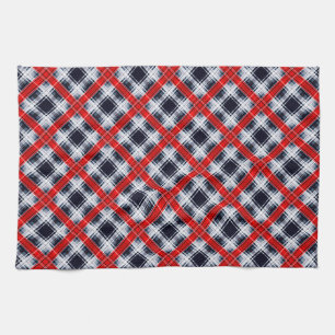 Seamless chequered plaid lined abstract pattern re kitchen towel