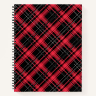 Seamless chequered plaid tartan lined striped patt notebook