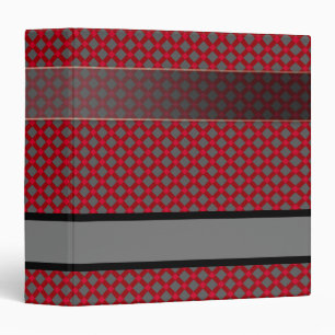 Seamless chequered plaid tartan pattern red grey binder