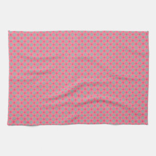 Seamless chequered plaid tartan scottish pink grey kitchen towel