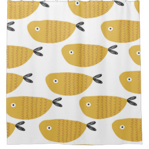 Seamless childish pattern with funny fishes. Creat