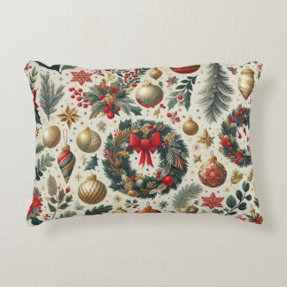 Seamless Christmas Decoration Accent Pillow