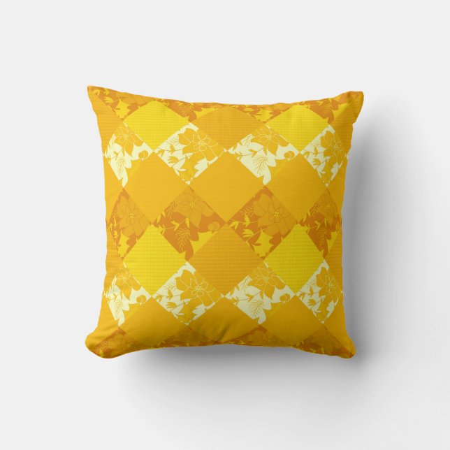 Seamless Christmas patchwork patches pattern geome Throw Pillow (Front)