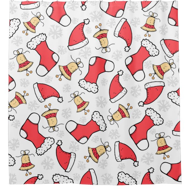 Seamless Christmas pattern, festive design. (Front)
