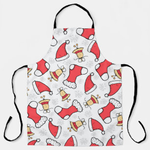 Seamless Christmas pattern, festive design. Apron