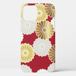 Seamless chrysanthemum pattern in the Japanese tra iPhone 12 Case