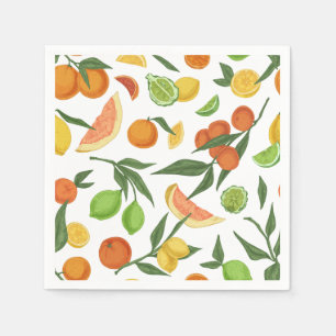Seamless Citrus Fruits Pattern Napkin