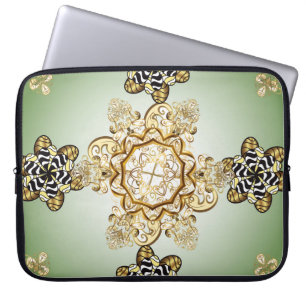 Seamless classic vintage golden pattern. Vintage i Laptop Sleeve