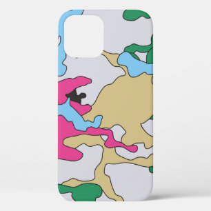 Seamless colorful camouflage background pattern. C iPhone 12 Case