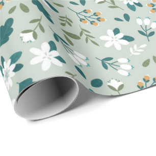 Seamless colorful ditsy floral pattern wrapping paper