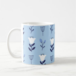 Seamless colorful floral pattern with wild flowers coffee mug