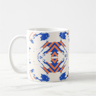 seamless colorful hipster pattern with geometric coffee mug