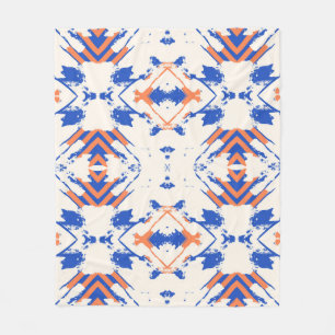 seamless colorful hipster pattern with geometric fleece blanket