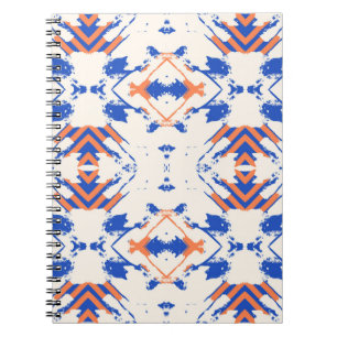 seamless colorful hipster pattern with geometric notebook