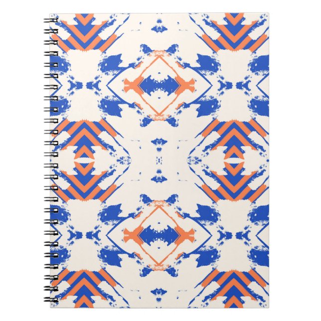  seamless colorful hipster pattern with geometric  notebook (Front)