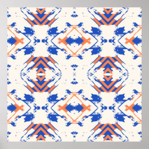 seamless colorful hipster pattern with geometric poster