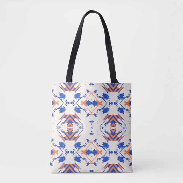  seamless colorful hipster pattern with geometric  tote bag (Front)