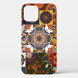 Seamless colorful patchwork tile with Islam, Arabi iPhone 12 Case