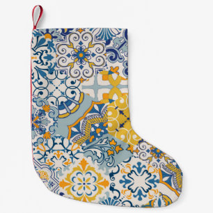 Seamless colorful patchwork tile with Islam, Arabi Small Christmas Stocking