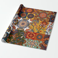 Seamless colorful patchwork tile with Islam, Arabi
