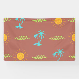 Seamless Colorful Summer Patterns-Floral-Nature Banner