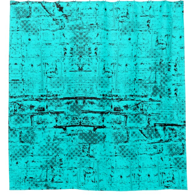 Seamless colour grunge turquoise. Halftone element (Front)