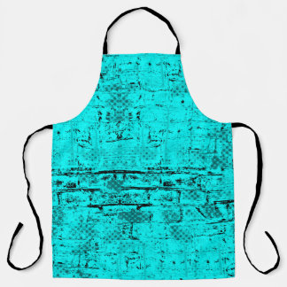 Seamless colour grunge turquoise. Halftone element Apron