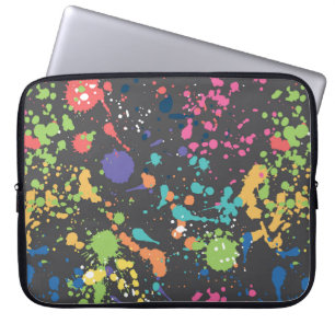 Seamless coloured grunge pattern with watercolor s laptop sleeve