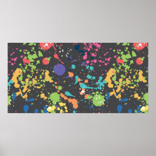 Seamless coloured grunge pattern with watercolor s poster