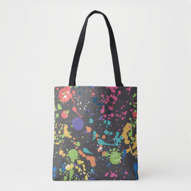 Seamless coloured grunge pattern with watercolor s tote bag (Front)