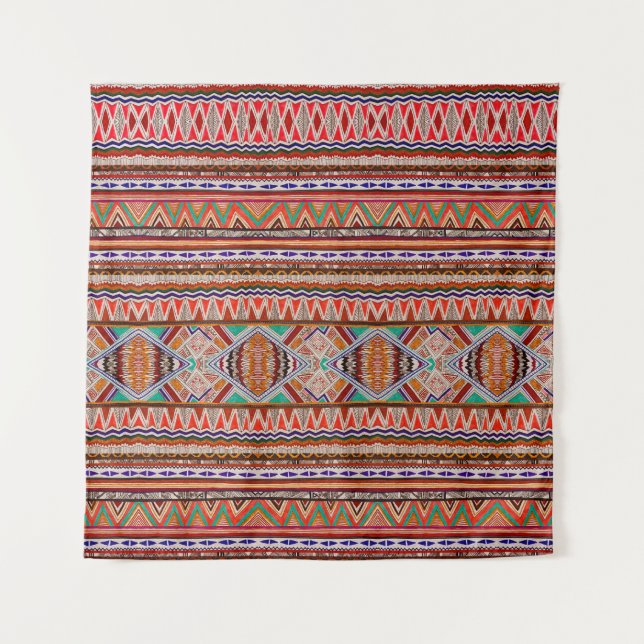 Seamless colourful abstract pattern tapestry (Front)