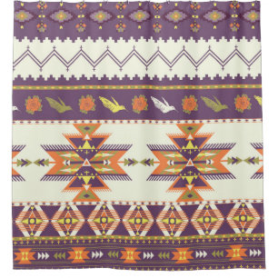 Seamless colourful aztec pattern