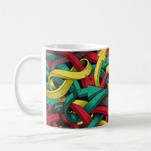 Seamless colourful background of Graffiti on dark  Coffee Mug