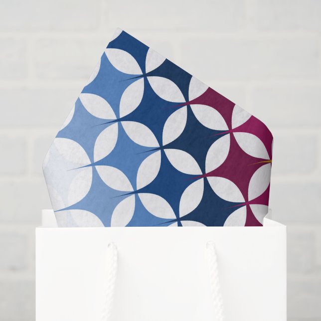 Seamless colourful cross stitch pattern tissue paper (Gift Bag)