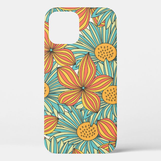 Seamless colourful floral pattern design Case-Mate iPhone case (Back)