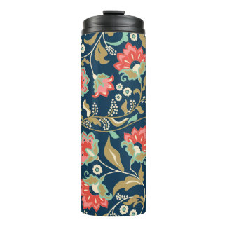 Seamless colourful floral pattern in folk style wi thermal tumbler