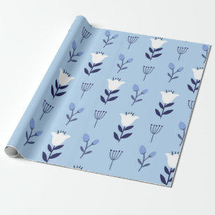 Seamless colourful floral pattern with wild flower wrapping paper