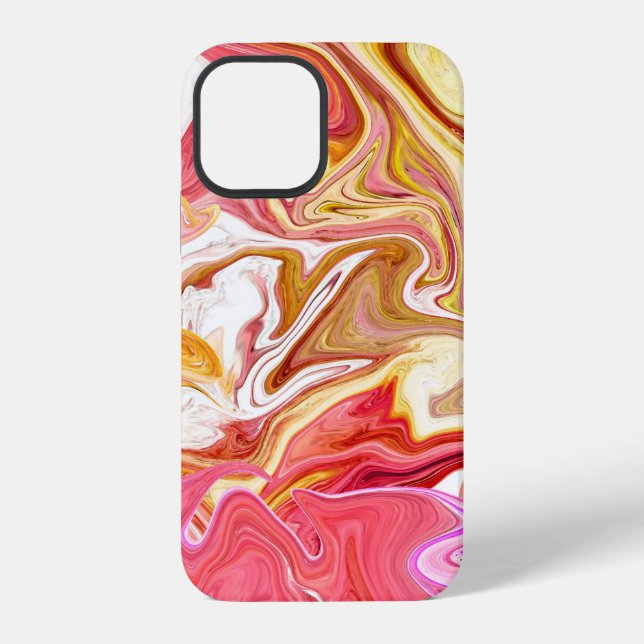 Seamless colourful marble texture, abstract patter iPhone case (Back)