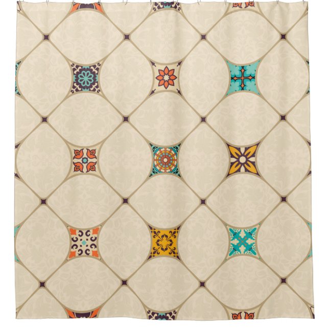 Seamless colourful patchwork tile with Islam, Arab (Front)