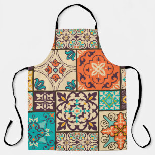 Seamless colourful patchwork tile with Islam, Arab Apron