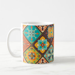 Seamless colourful patchwork tile with Islam, Arab Coffee Mug