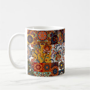 Seamless colourful patchwork tile with Islam, Arab Coffee Mug